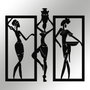 Wallity Aurora - M119 Escultura de Pared de Metal Negra